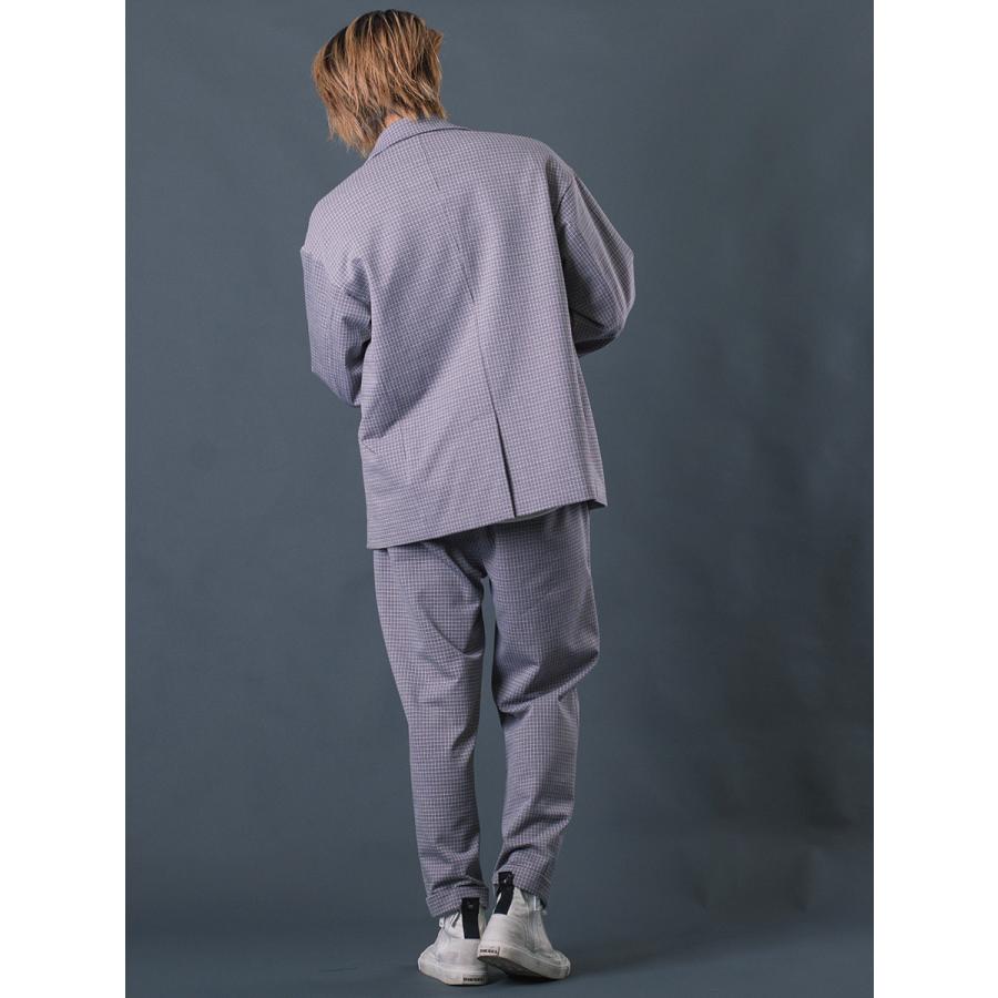 チェックイージースラックス メンズ 春 秋 冬 チェック柄 ストレートパンツ ベージュ グレー 茶  M L XL REGIEVO レジエボ | REGIEVO | 15
