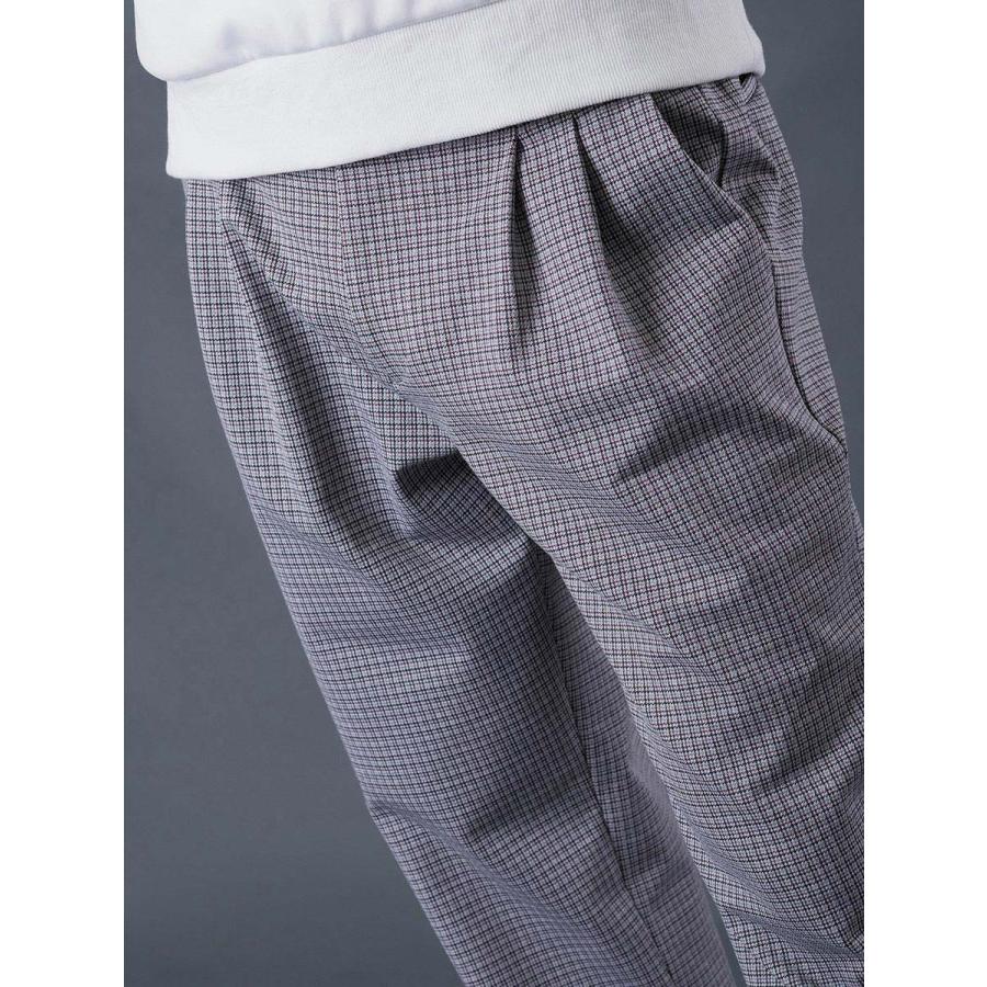 チェックイージースラックス メンズ 春 秋 冬 チェック柄 ストレートパンツ ベージュ グレー 茶  M L XL REGIEVO レジエボ | REGIEVO | 17