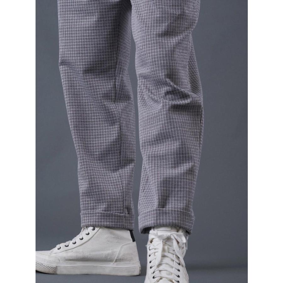 チェックイージースラックス メンズ 春 秋 冬 チェック柄 ストレートパンツ ベージュ グレー 茶  M L XL REGIEVO レジエボ | REGIEVO | 18