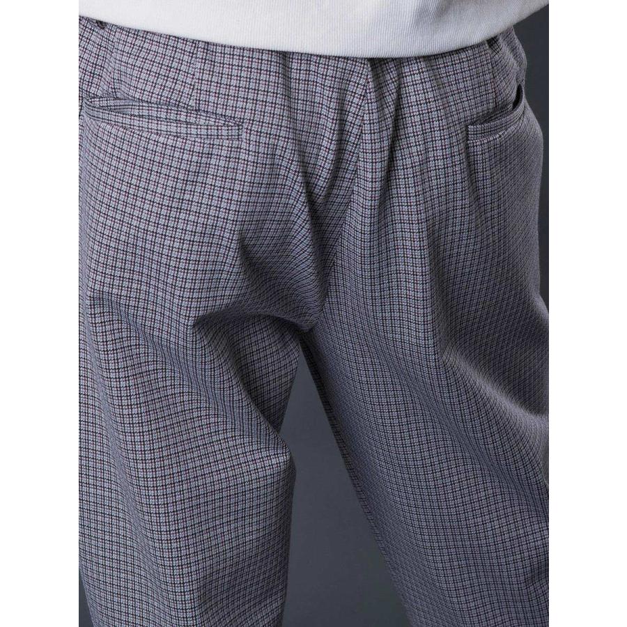チェックイージースラックス メンズ 春 秋 冬 チェック柄 ストレートパンツ ベージュ グレー 茶  M L XL REGIEVO レジエボ | REGIEVO | 19