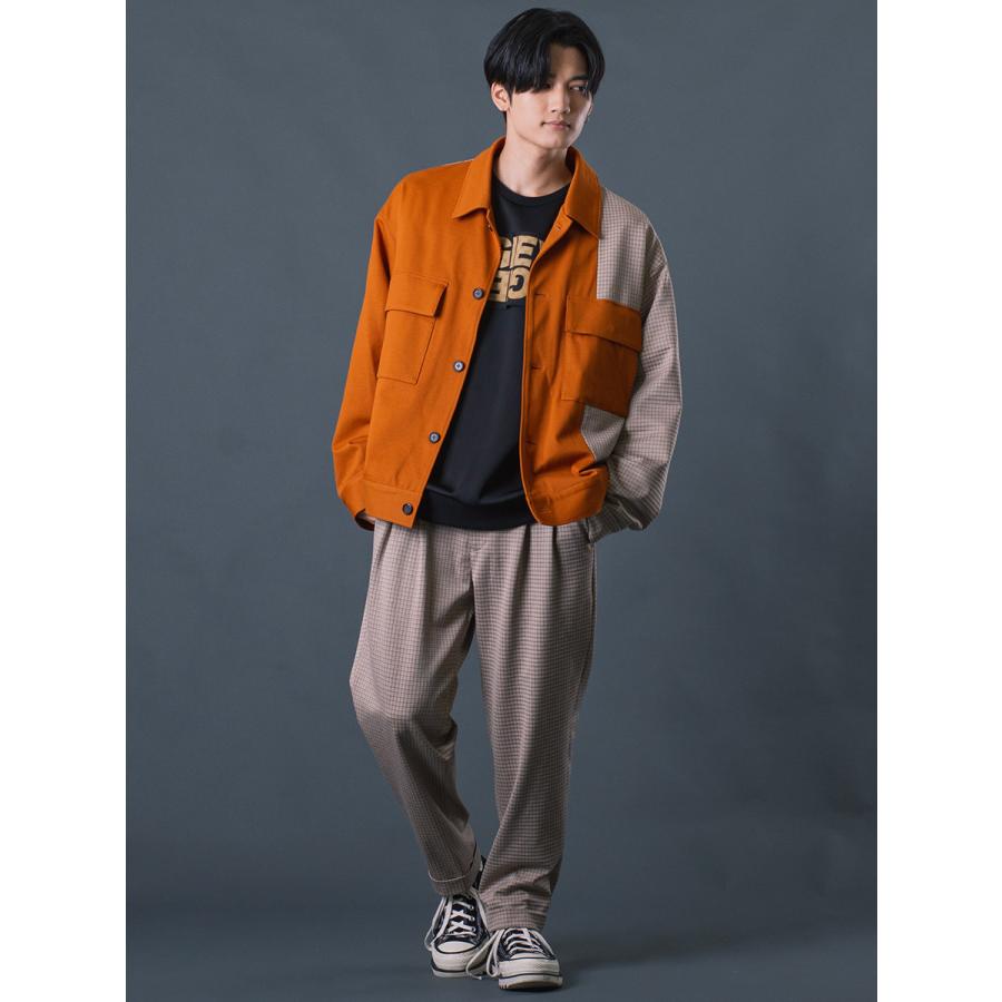 チェックイージースラックス メンズ 春 秋 冬 チェック柄 ストレートパンツ ベージュ グレー 茶  M L XL REGIEVO レジエボ | REGIEVO | 06
