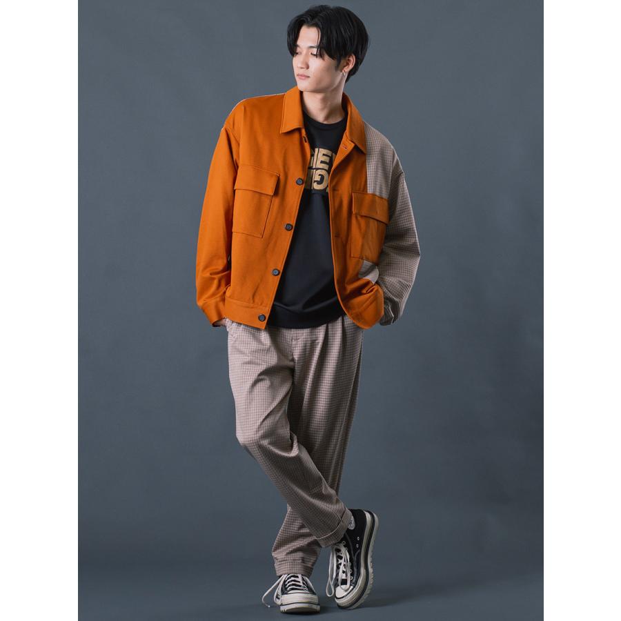 チェックイージースラックス メンズ 春 秋 冬 チェック柄 ストレートパンツ ベージュ グレー 茶  M L XL REGIEVO レジエボ | REGIEVO | 07