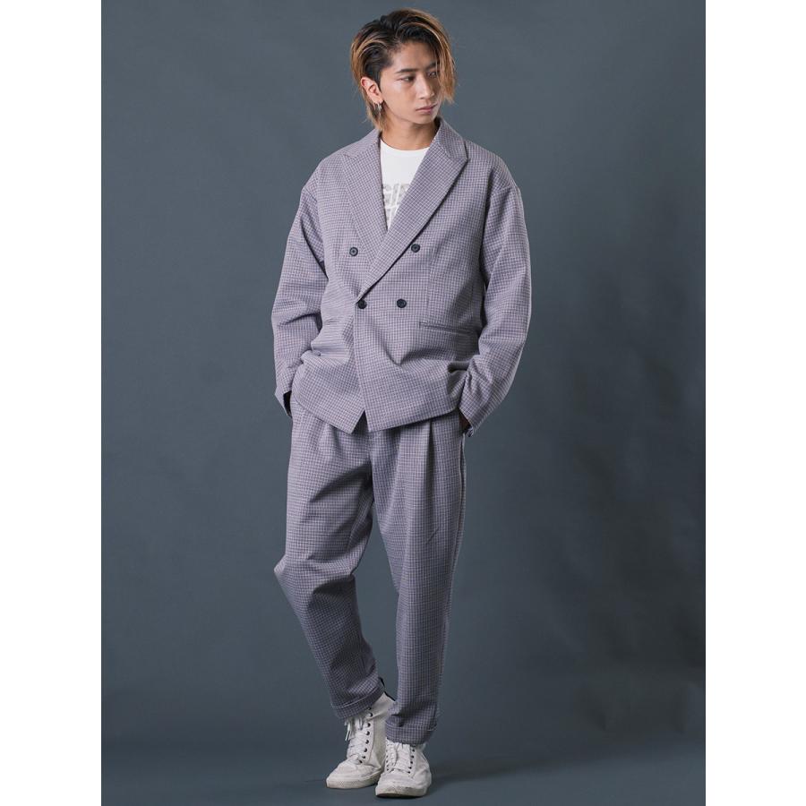 チェックイージースラックス メンズ 春 秋 冬 チェック柄 ストレートパンツ ベージュ グレー 茶  M L XL REGIEVO レジエボ | REGIEVO | 10