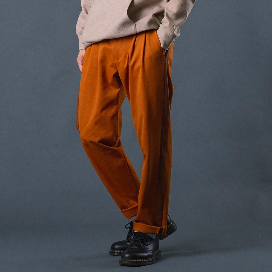 サイドラインイージースラックス メンズ 春 秋 冬 ゆったりシルエット カジュアル 無地 シンプル テーパードパンツ M L XL REGIEVO レジエボ | REGIEVO