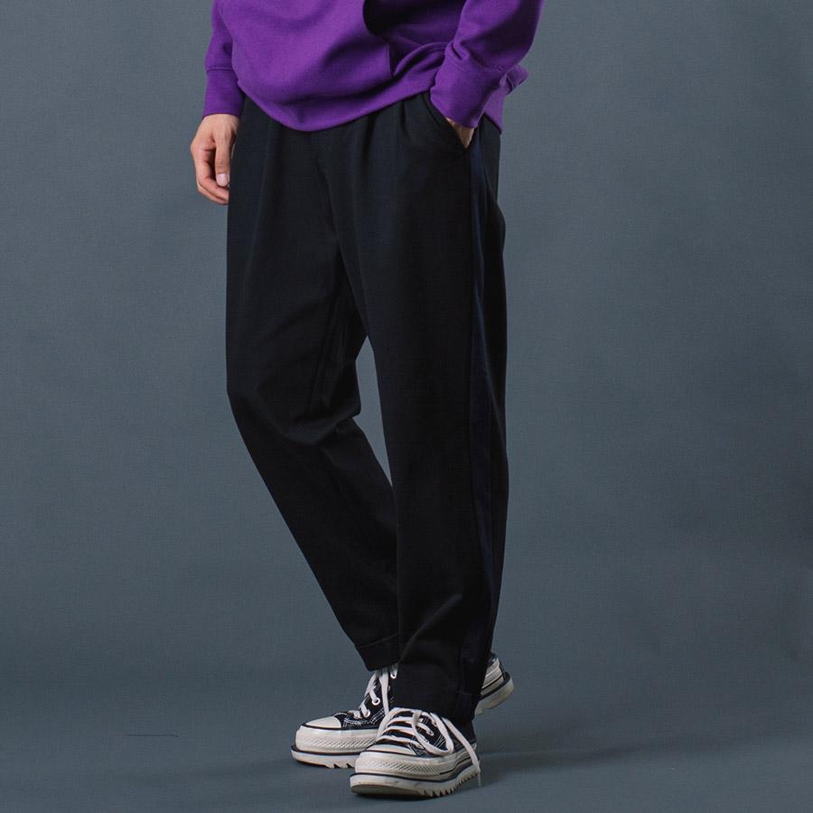 サイドラインイージースラックス メンズ 春 秋 冬 ゆったりシルエット カジュアル 無地 シンプル テーパードパンツ M L XL REGIEVO レジエボ | REGIEVO | 03