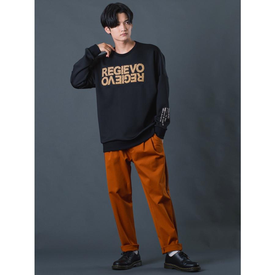 サイドラインイージースラックス メンズ 春 秋 冬 ゆったりシルエット カジュアル 無地 シンプル テーパードパンツ M L XL REGIEVO レジエボ | REGIEVO | 04