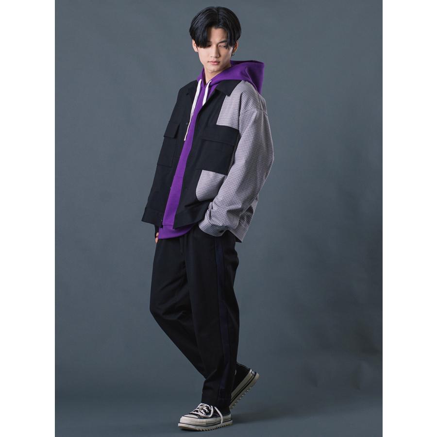 サイドラインイージースラックス メンズ 春 秋 冬 ゆったりシルエット カジュアル 無地 シンプル テーパードパンツ M L XL REGIEVO レジエボ | REGIEVO | 10