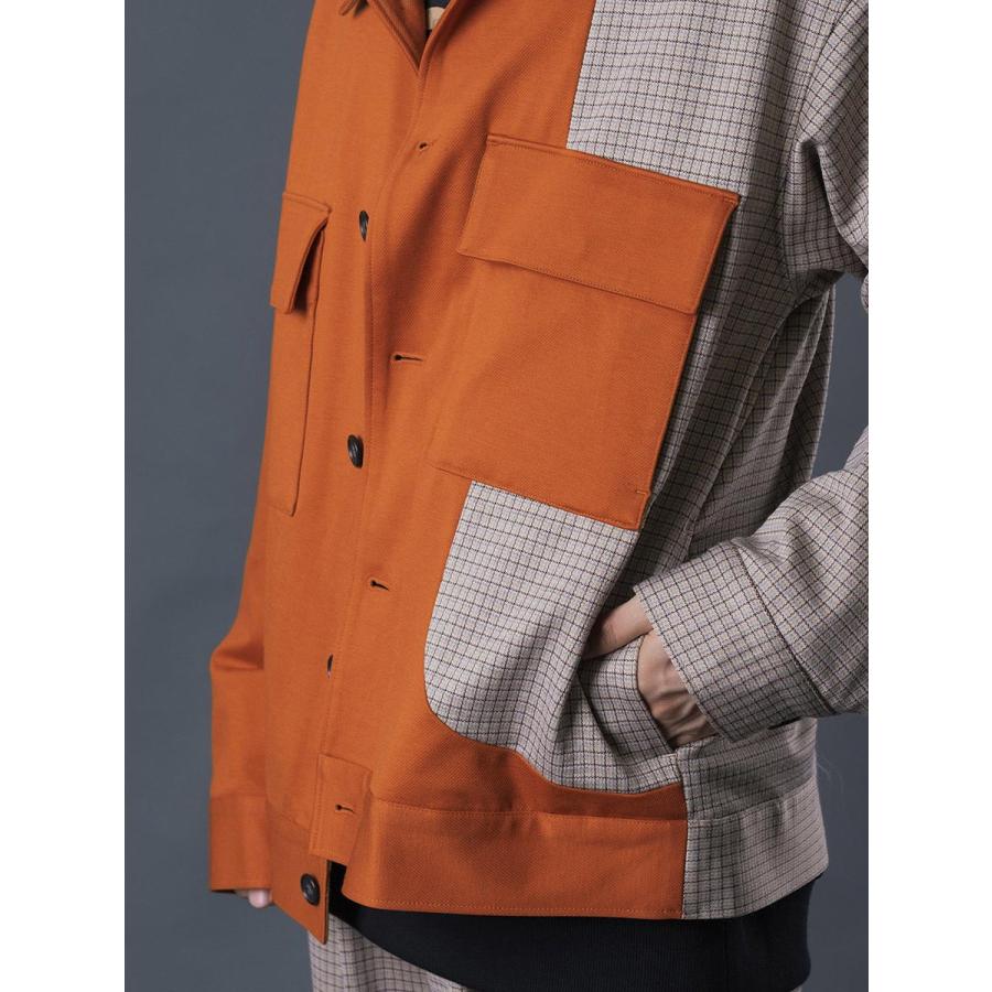 ビッグCPOジャケット メンズ チェック柄 シンプル 春 秋 冬 マスタード ベージュ ブラック グレー 茶 黒 M L XL REGIEVO レジエボ | REGIEVO | 16