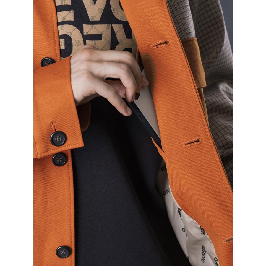 ビッグCPOジャケット メンズ チェック柄 シンプル 春 秋 冬 マスタード ベージュ ブラック グレー 茶 黒 M L XL REGIEVO レジエボ | REGIEVO | 18