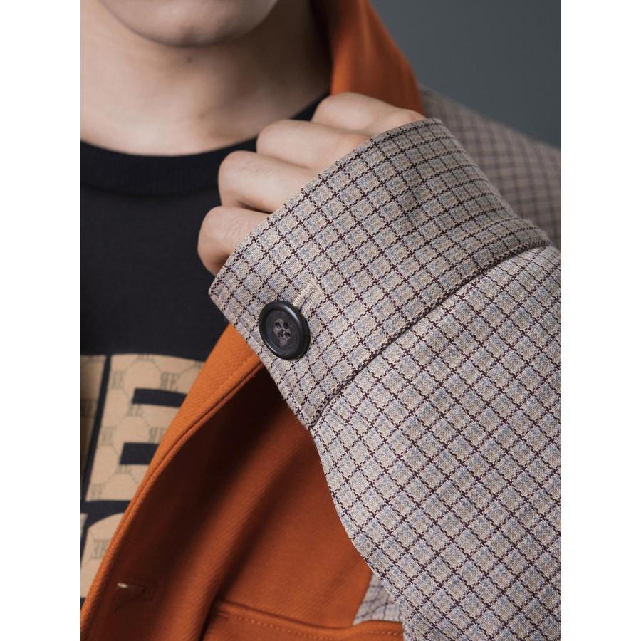 ビッグCPOジャケット メンズ チェック柄 シンプル 春 秋 冬 マスタード ベージュ ブラック グレー 茶 黒 M L XL REGIEVO レジエボ | REGIEVO | 19