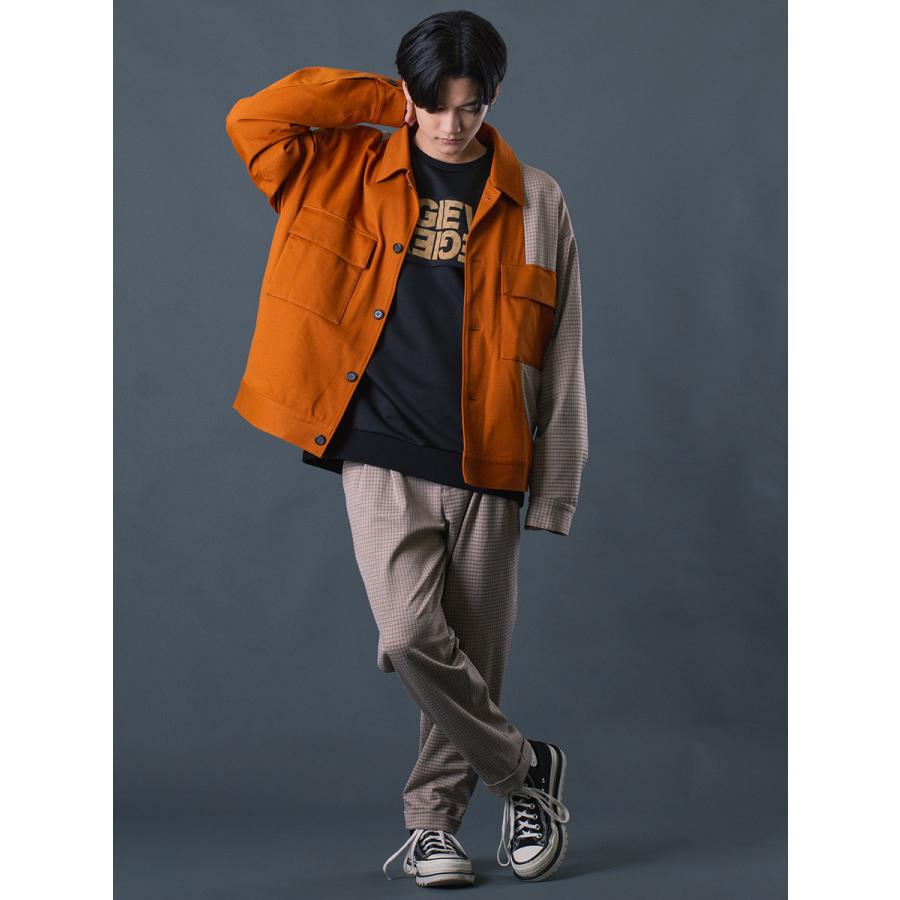 ビッグCPOジャケット メンズ チェック柄 シンプル 春 秋 冬 マスタード ベージュ ブラック グレー 茶 黒 M L XL REGIEVO レジエボ | REGIEVO | 04