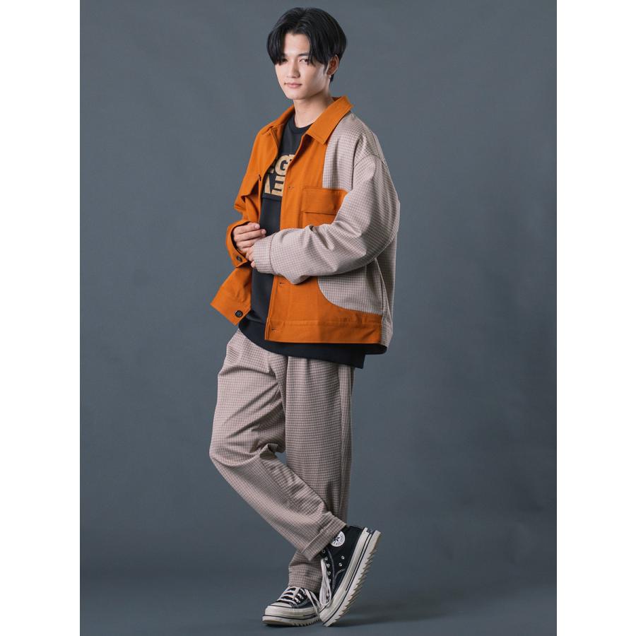 ビッグCPOジャケット メンズ チェック柄 シンプル 春 秋 冬 マスタード ベージュ ブラック グレー 茶 黒 M L XL REGIEVO レジエボ | REGIEVO | 06