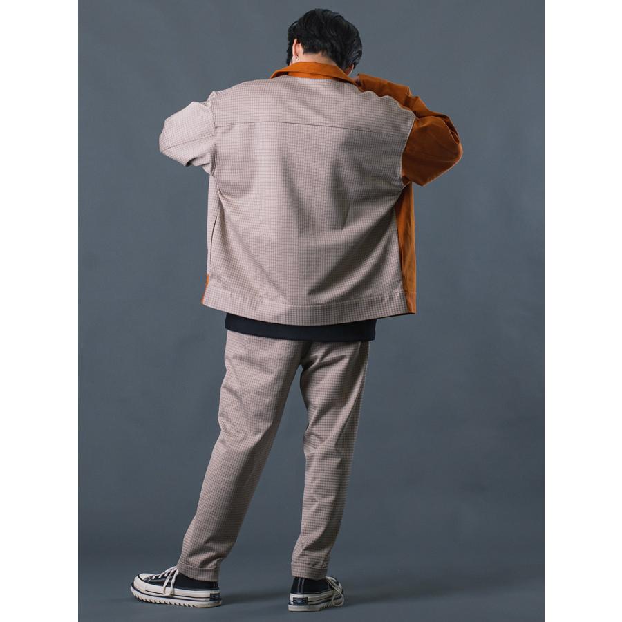 ビッグCPOジャケット メンズ チェック柄 シンプル 春 秋 冬 マスタード ベージュ ブラック グレー 茶 黒 M L XL REGIEVO レジエボ | REGIEVO | 08