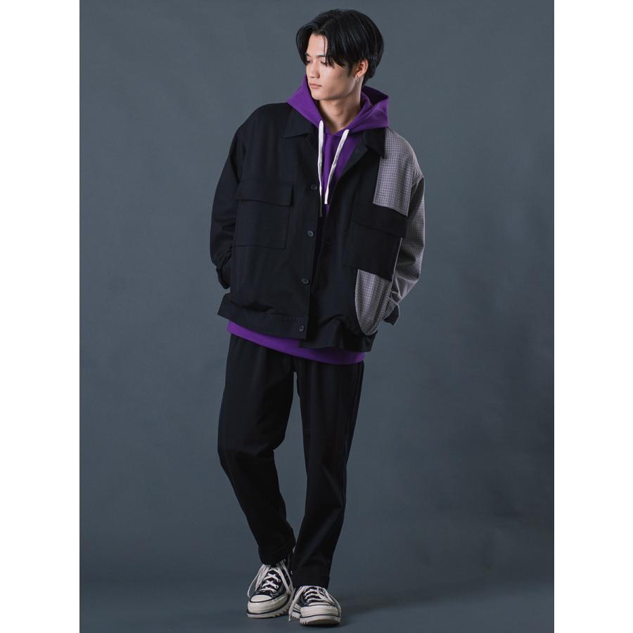 ビッグCPOジャケット メンズ チェック柄 シンプル 春 秋 冬 マスタード ベージュ ブラック グレー 茶 黒 M L XL REGIEVO レジエボ | REGIEVO | 09