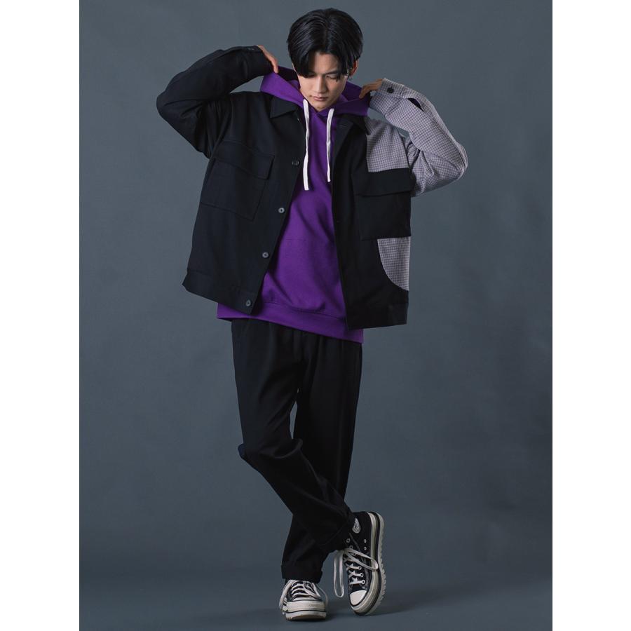 ビッグCPOジャケット メンズ チェック柄 シンプル 春 秋 冬 マスタード ベージュ ブラック グレー 茶 黒 M L XL REGIEVO レジエボ | REGIEVO | 10