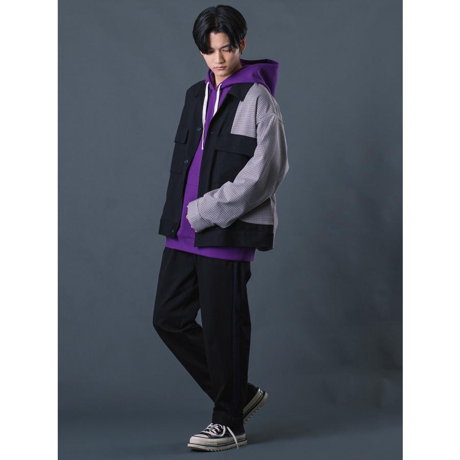 ビッグCPOジャケット メンズ チェック柄 シンプル 春 秋 冬 マスタード ベージュ ブラック グレー 茶 黒 M L XL REGIEVO レジエボ | REGIEVO | 11