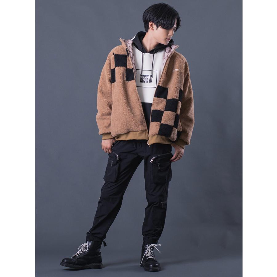 ユーティリティカーゴパンツ メンズ ストレートパンツ シンプル無地 カジュアル 収納抜群 カーキ ブラック 黒 M L XL REGIEVO レジエボ | REGIEVO | 08