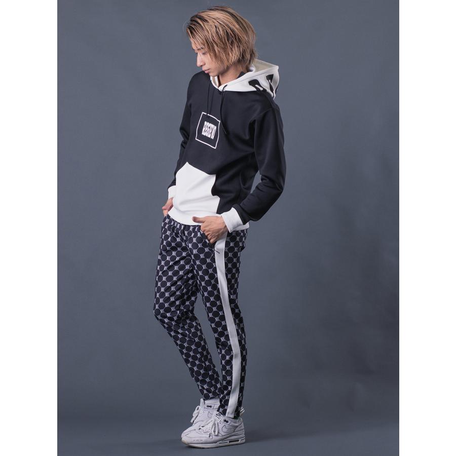 配色プルパーカー メンズ バイカラー 春 秋 冬 ストレッチ ブラック レッド ホワイト ネイビー 黒 赤 紺 白 M L XL REGIEVO レジエボ | REGIEVO | 16