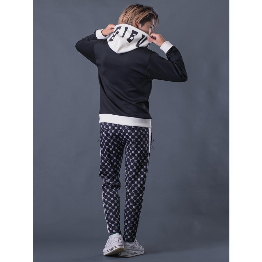 配色プルパーカー メンズ バイカラー 春 秋 冬 ストレッチ ブラック レッド ホワイト ネイビー 黒 赤 紺 白 M L XL REGIEVO レジエボ | REGIEVO | 17