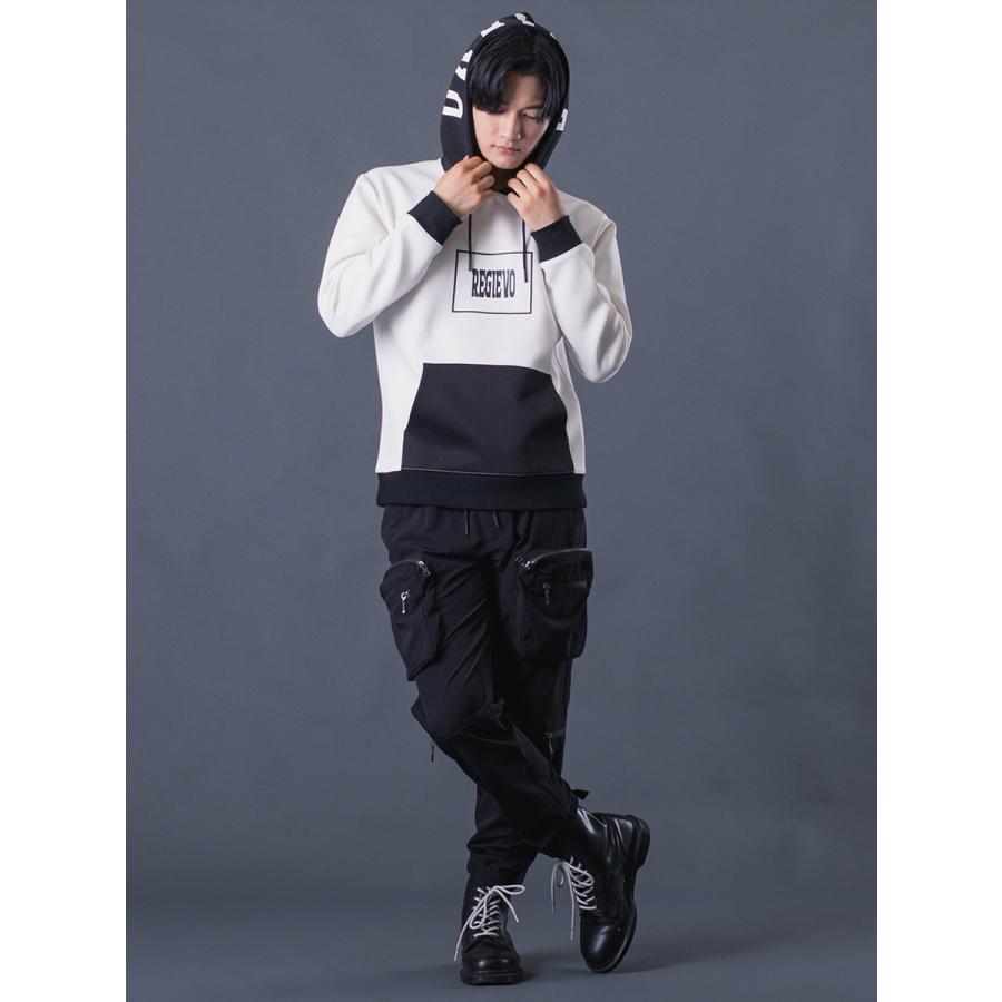 REGIEVO（レジエボ） 配色プルパーカー メンズ バイカラー 春 秋 冬