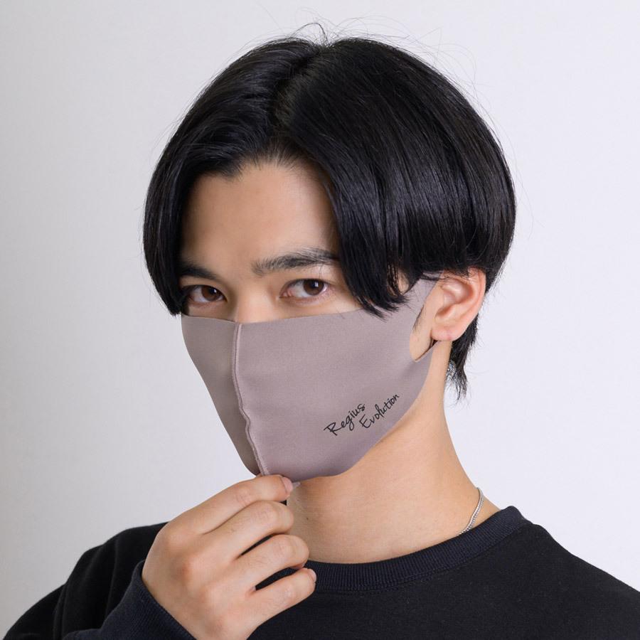 REGIEVOパウダータッチマスク 吸水速乾 長時間使用可 お洒落 無地 ワンポイント ロゴ ブラック ホワイト ベージュ 白 茶 黒 | 