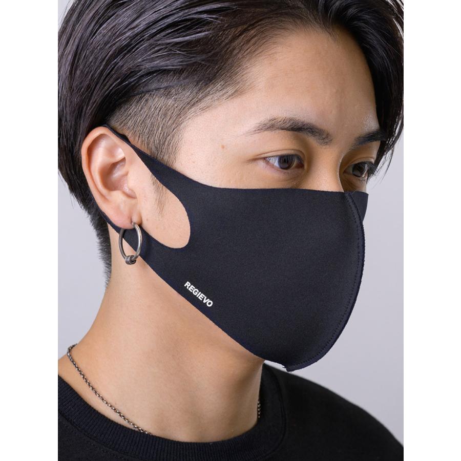 REGIEVOパウダータッチマスク 吸水速乾 長時間使用可 お洒落 無地 ワンポイント ロゴ ブラック ホワイト ベージュ 白 茶 黒 |  | 10