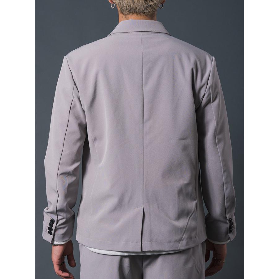 ジャケット メンズ セットアップ(別売) テーラードジャケット ストレッチ性 シンプル 春 秋 冬 グレージュ ブラック 黒 M L XL REGIEVO レジエボ | REGIEVO | 17