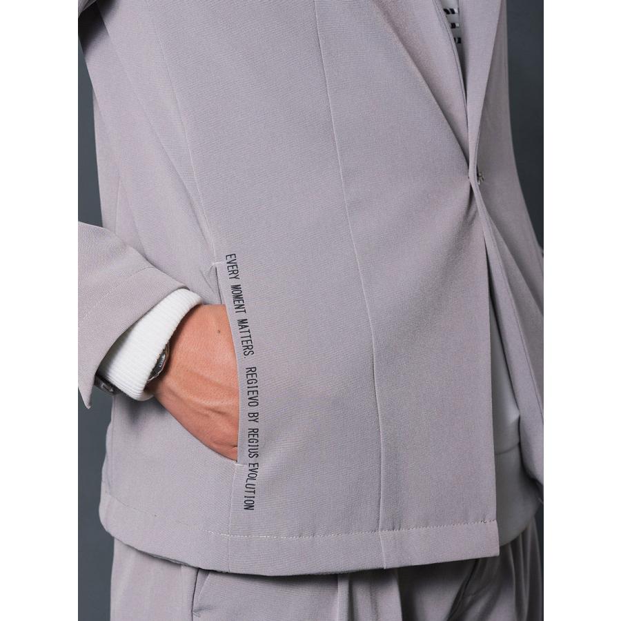 ジャケット メンズ セットアップ(別売) テーラードジャケット ストレッチ性 シンプル 春 秋 冬 グレージュ ブラック 黒 M L XL REGIEVO レジエボ | REGIEVO | 19