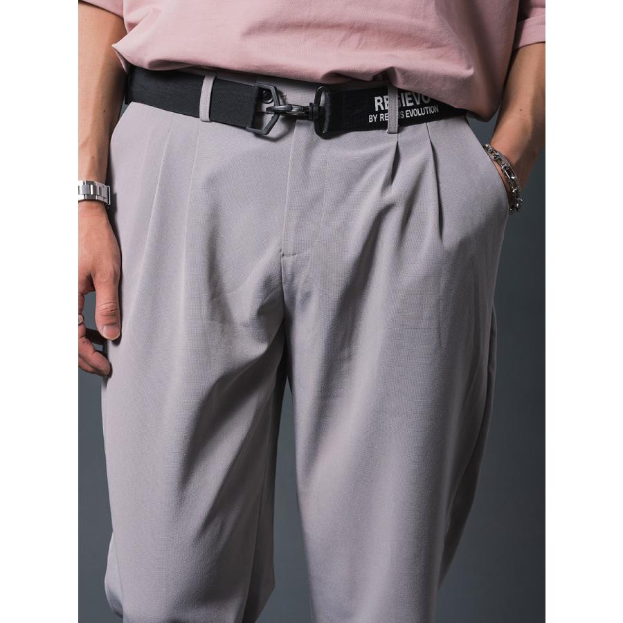 ツータックイージースラックス メンズ パンツ シンプル 無地 セットアップ グレージュ ブラック 黒 M L XL REGIEVO レジエボ | REGIEVO | 18