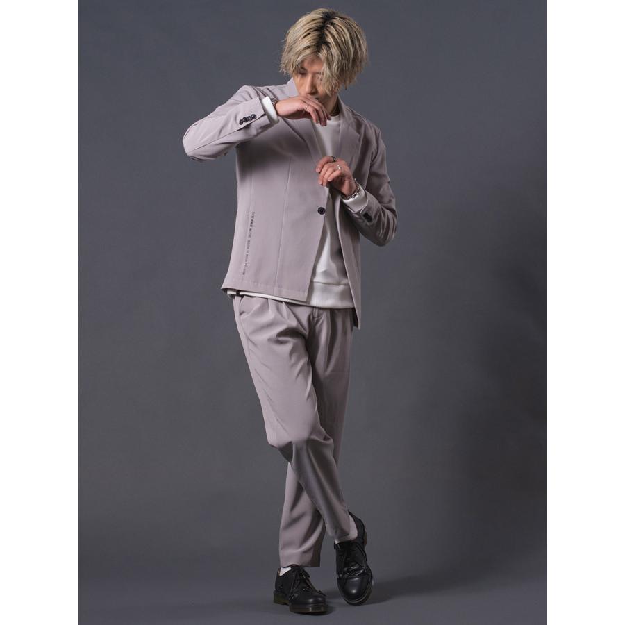 ツータックイージースラックス メンズ パンツ シンプル 無地 セットアップ グレージュ ブラック 黒 M L XL REGIEVO レジエボ | REGIEVO | 06
