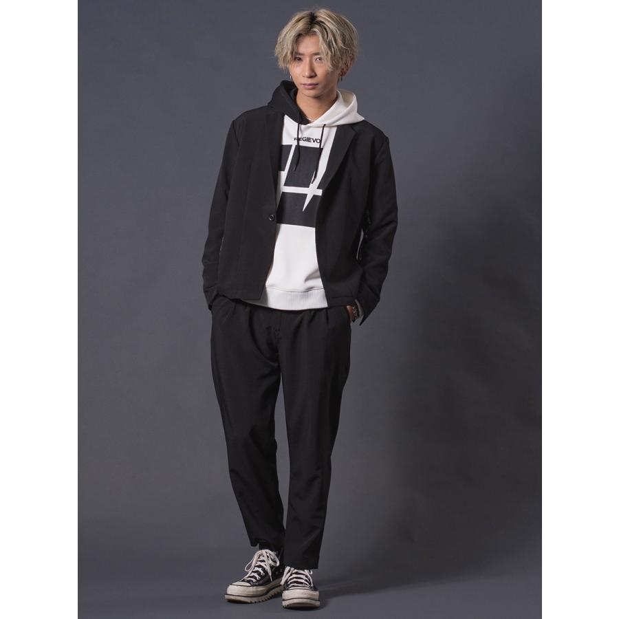 ツータックイージースラックス メンズ パンツ シンプル 無地 セットアップ グレージュ ブラック 黒 M L XL REGIEVO レジエボ | REGIEVO | 11