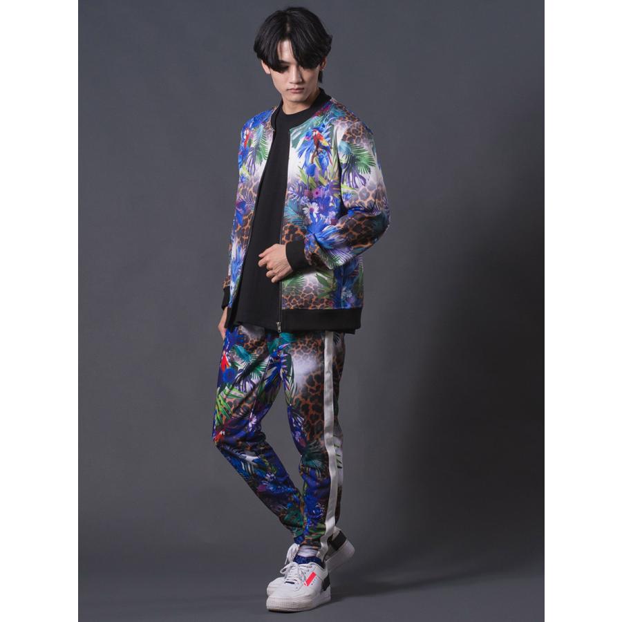 総柄転写プリントジョガーパンツ セットアップ ボタニカル レオパード ルーズシルエット レッド ブルー 赤 青 M L XL REGIEVO レジエボ | REGIEVO | 11