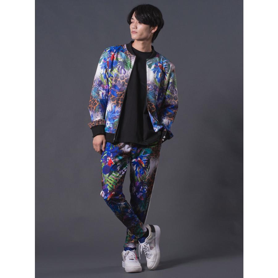 総柄転写プリントジョガーパンツ セットアップ ボタニカル レオパード ルーズシルエット レッド ブルー 赤 青 M L XL REGIEVO レジエボ | REGIEVO | 10