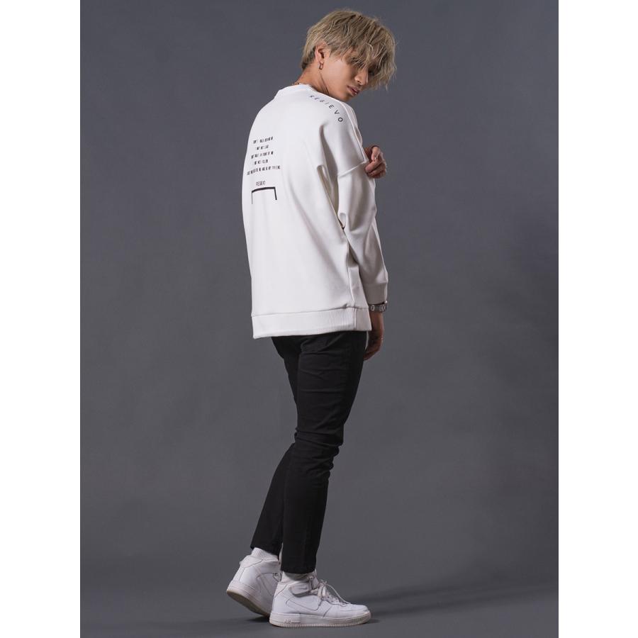 ロゴプリントドロップショルダートレーナー メンズ ビックシルエット オーバーサイズ スウェット シンプル ホワイト ブラック 白 黒 M L XL REGIEVO レジエボ | REGIEVO | 06