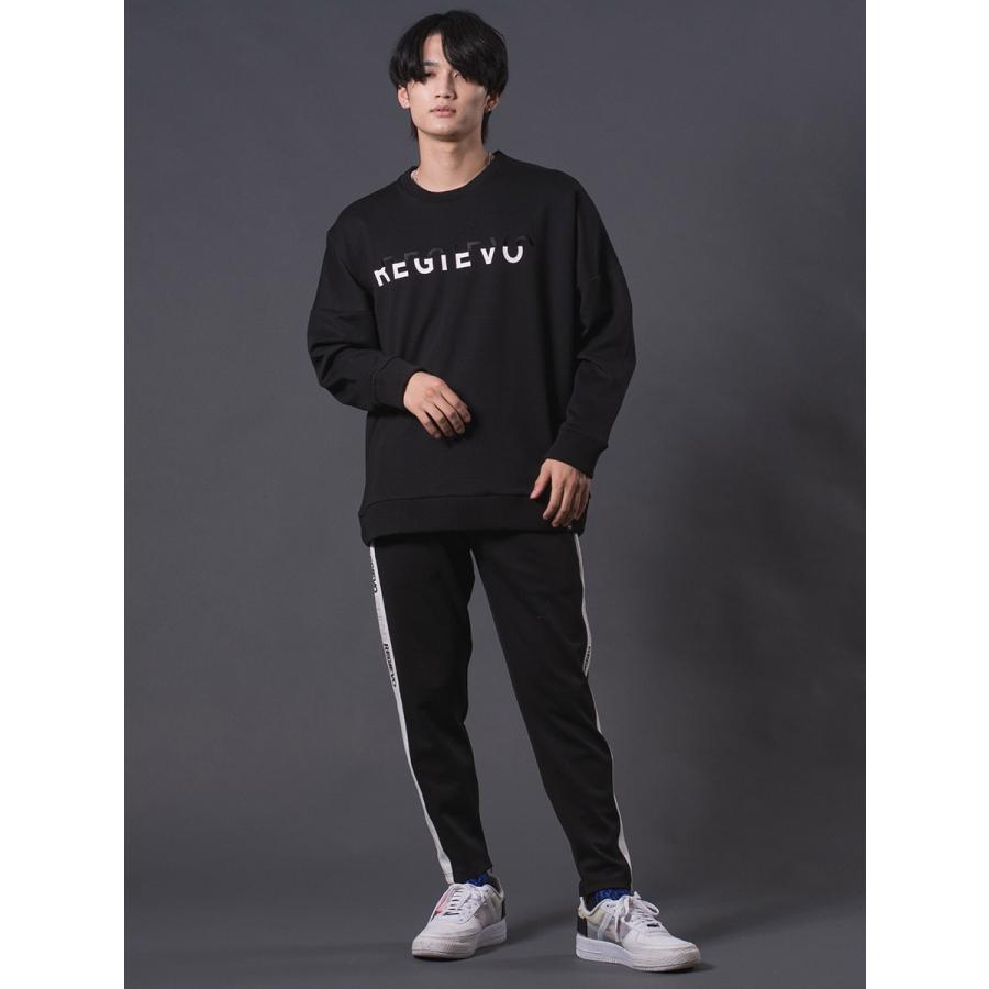 ロゴプリントドロップショルダートレーナー メンズ ビックシルエット オーバーサイズ スウェット シンプル ホワイト ブラック 白 黒 M L XL REGIEVO レジエボ | REGIEVO | 09
