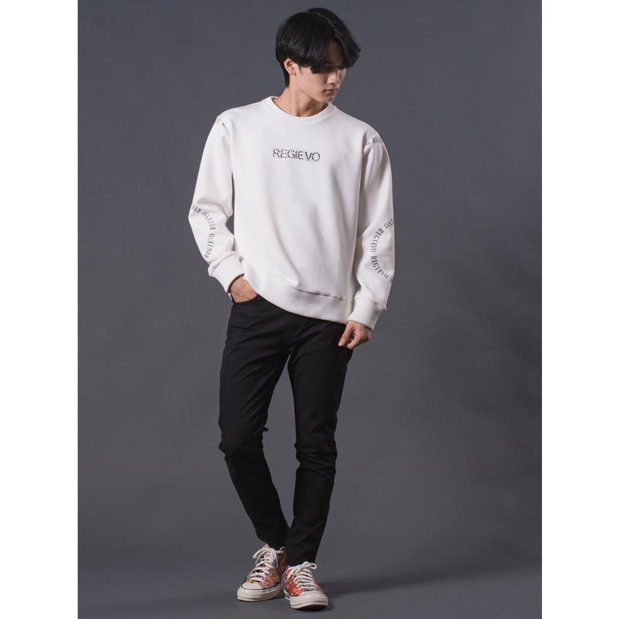ベーシックロゴトレーナー メンズ ビックシルエット オーバーサイズ スウェット シンプル ホワイト ブラック 白 黒 M L XL REGIEVO レジエボ | REGIEVO | 06
