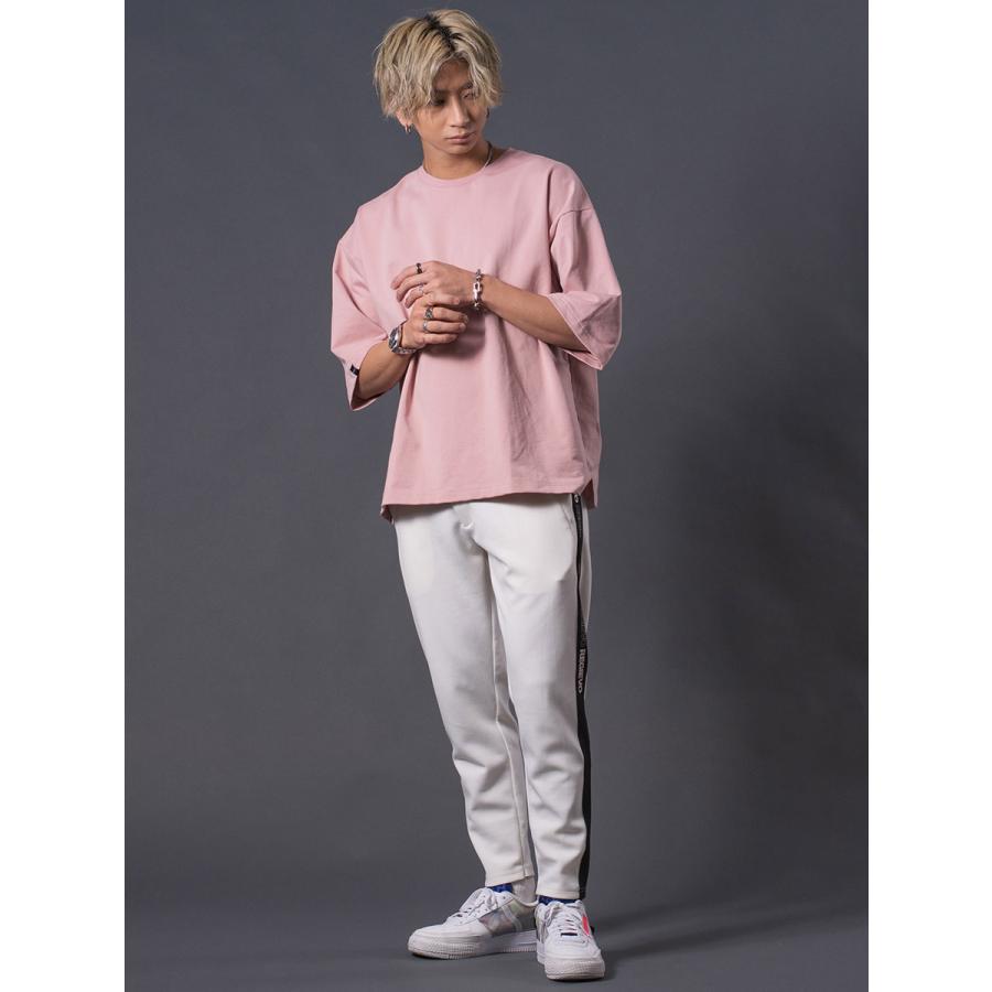 サイドロゴラインジョガーパンツ メンズ オールシーズン スポーティ シンプル ワンポイント ホワイト ブラック 白 黒 M L XL REGIEVO レジエボ | REGIEVO | 04