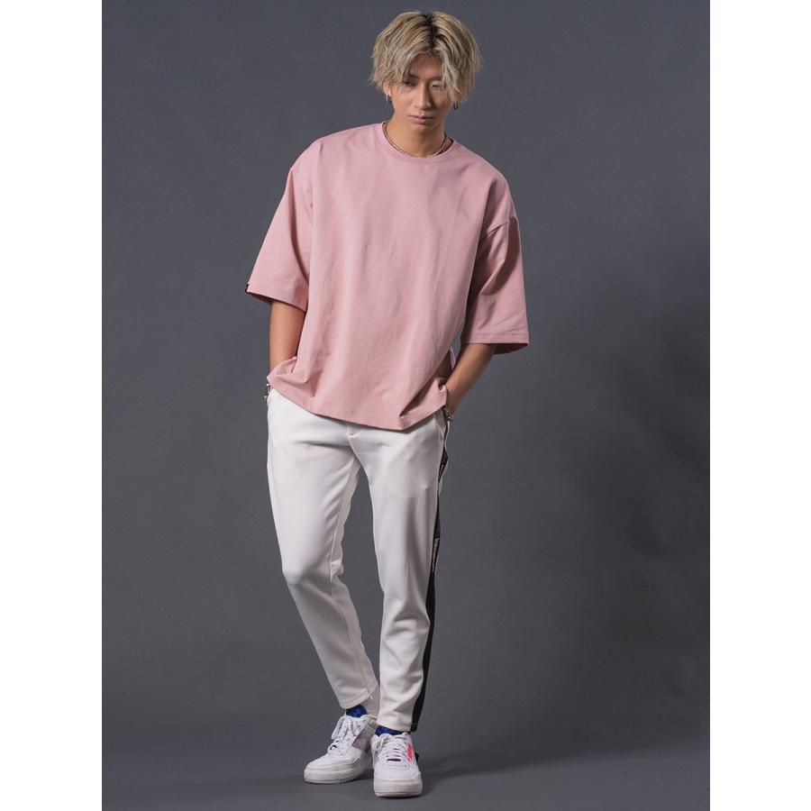 サイドロゴラインジョガーパンツ メンズ オールシーズン スポーティ シンプル ワンポイント ホワイト ブラック 白 黒 M L XL REGIEVO レジエボ | REGIEVO | 05