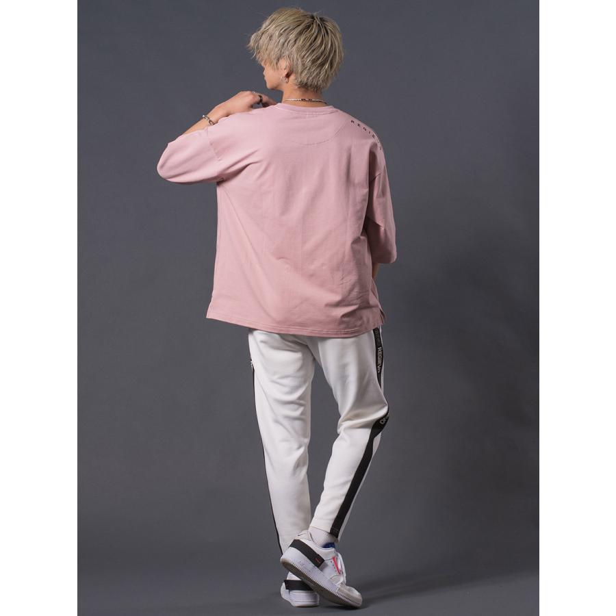 サイドロゴラインジョガーパンツ メンズ オールシーズン スポーティ シンプル ワンポイント ホワイト ブラック 白 黒 M L XL REGIEVO レジエボ | REGIEVO | 09