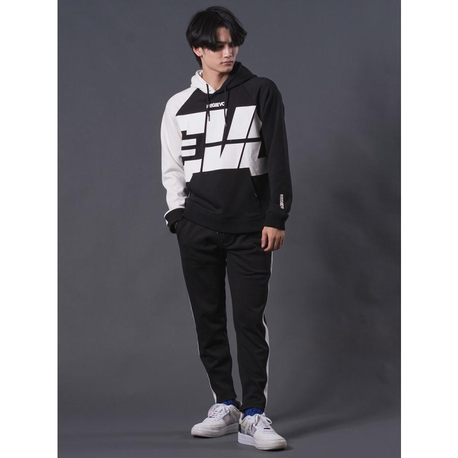 サイドロゴラインジョガーパンツ メンズ オールシーズン スポーティ シンプル ワンポイント ホワイト ブラック 白 黒 M L XL REGIEVO レジエボ | REGIEVO | 10