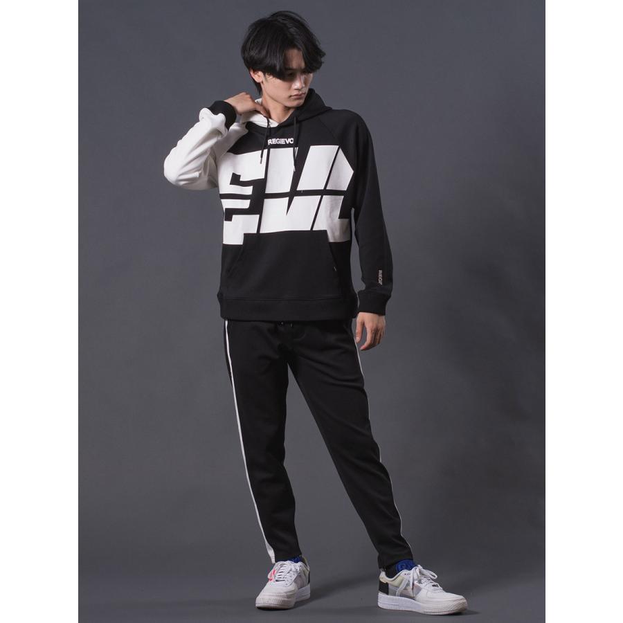 サイドロゴラインジョガーパンツ メンズ オールシーズン スポーティ シンプル ワンポイント ホワイト ブラック 白 黒 M L XL REGIEVO レジエボ | REGIEVO | 11