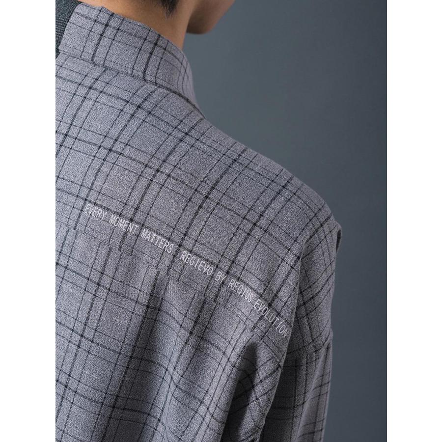 クレイジーオーバーシャツ メンズ ロングシャツ オーバーサイズ チェック柄 バイカラー ブラック ベージュ 黒 茶 M L REGIEVO レジエボ | REGIEVO | 20