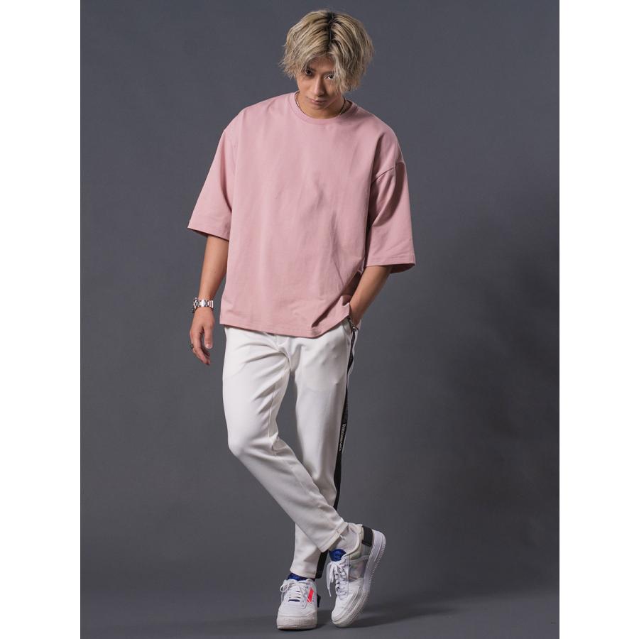 ドロップショルダーTシャツ メンズ シンプル オーバーサイズ 春 夏 秋 ホワイト グレー グリーン ピンク キャメル ブラック 白 緑 黒 M L XL REGIEVO レジエボ | REGIEVO | 18