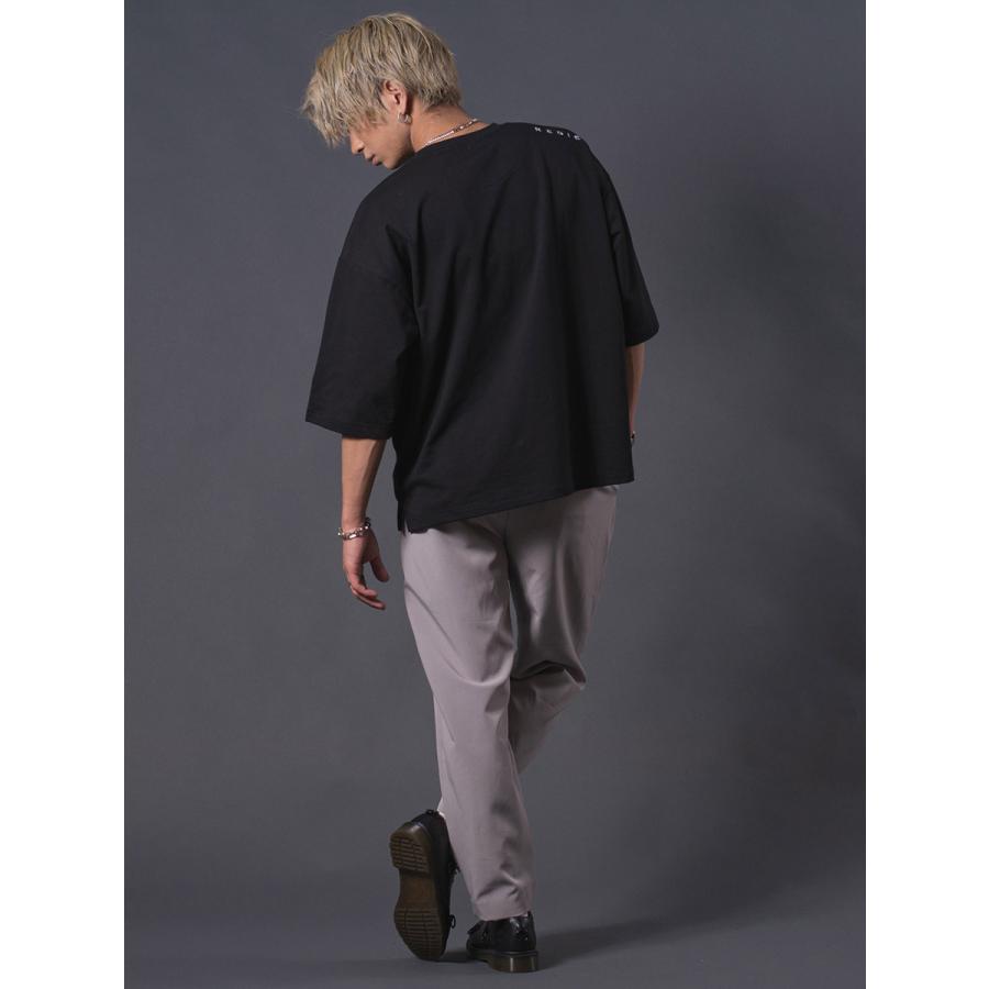 ドロップショルダーTシャツ メンズ シンプル オーバーサイズ 春 夏 秋 ホワイト グレー グリーン ピンク キャメル ブラック 白 緑 黒 M L XL REGIEVO レジエボ | REGIEVO | 23