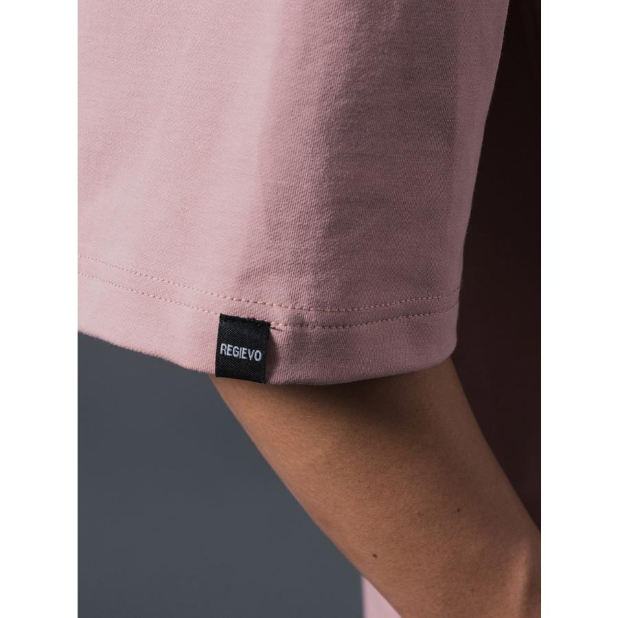ドロップショルダーTシャツ メンズ シンプル オーバーサイズ 春 夏 秋 ホワイト グレー グリーン ピンク キャメル ブラック 白 緑 黒 M L XL REGIEVO レジエボ | REGIEVO | 25