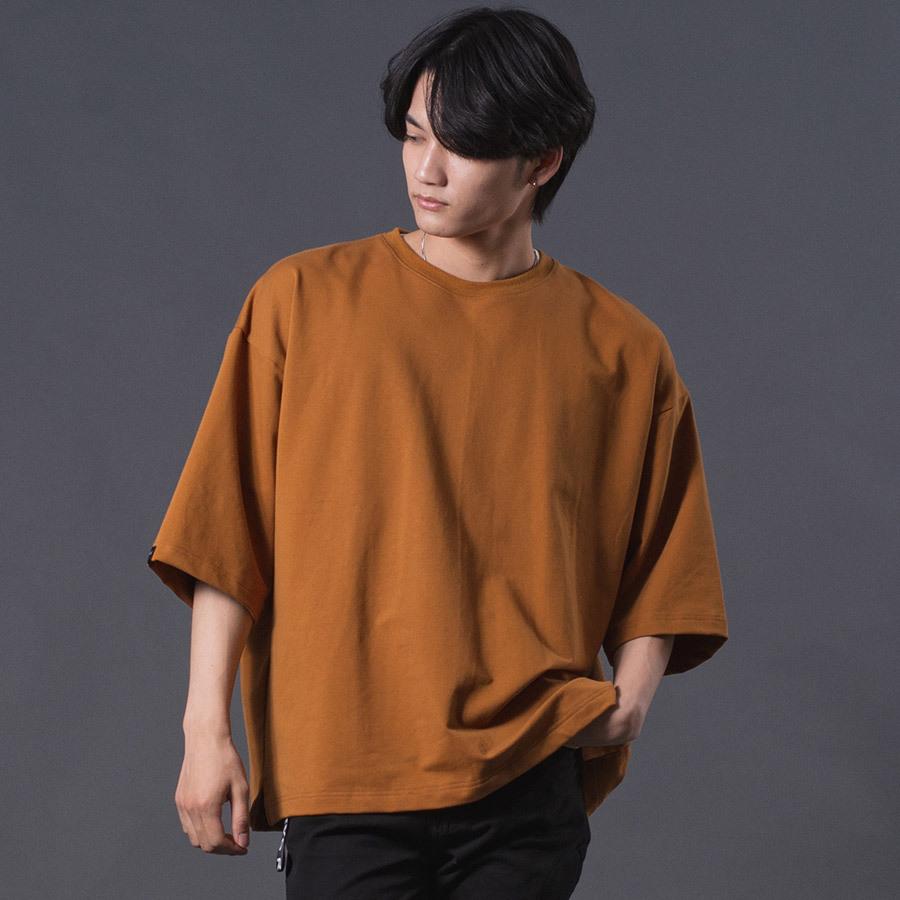 ドロップショルダーTシャツ メンズ シンプル オーバーサイズ 春 夏 秋 ホワイト グレー グリーン ピンク キャメル ブラック 白 緑 黒 M L XL REGIEVO レジエボ | REGIEVO | 10