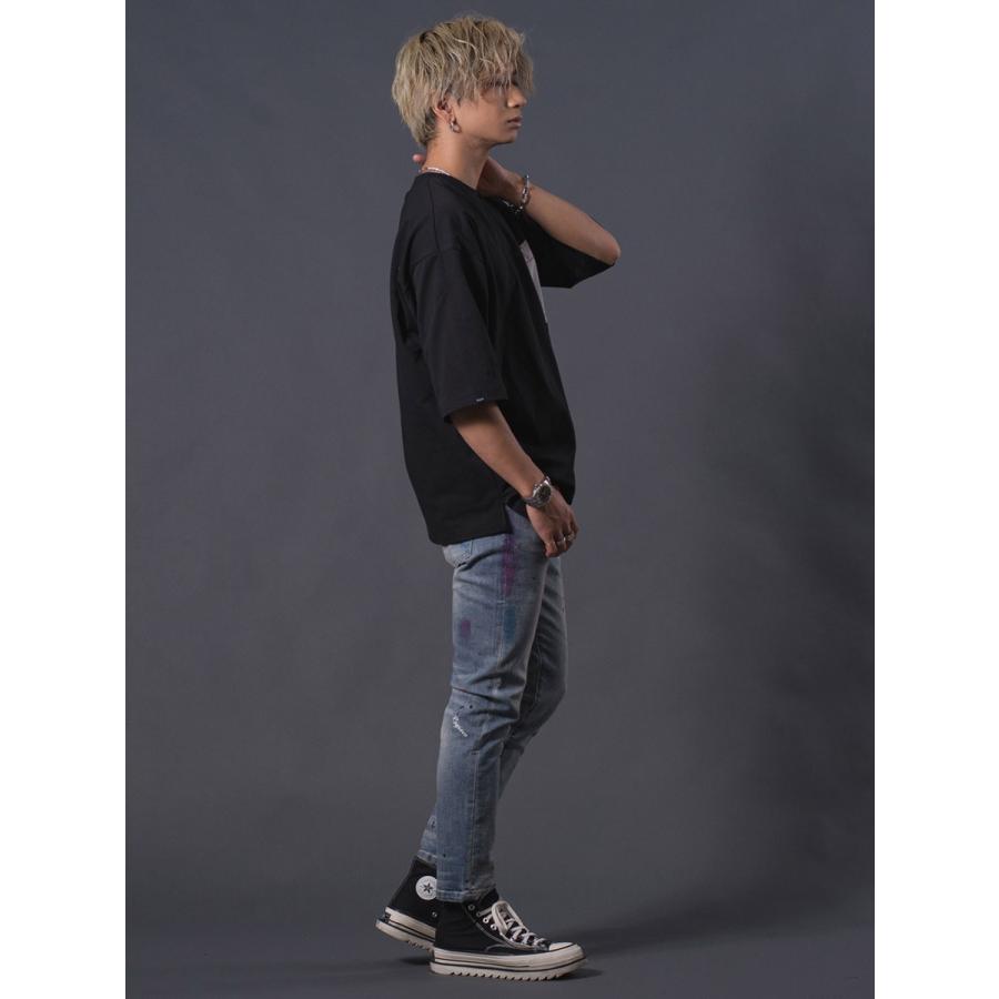 ポケットつきドロップショルダーTシャツ メンズ オーバーサイズ シンプル 春 夏 秋 ホワイト ブラック 白 黒 M L REGIEVO レジエボ | REGIEVO | 12