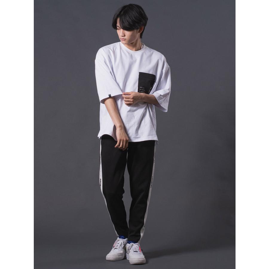 ポケットつきドロップショルダーTシャツ メンズ オーバーサイズ シンプル 春 夏 秋 ホワイト ブラック 白 黒 M L REGIEVO レジエボ | REGIEVO | 06