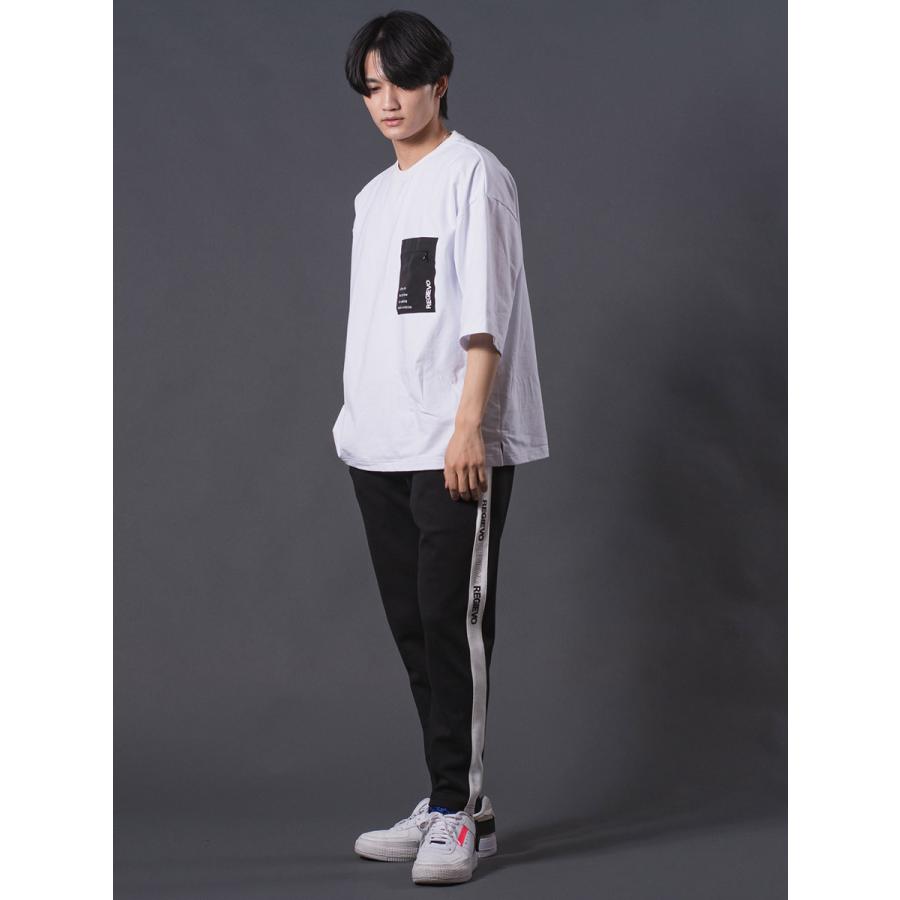 ポケットつきドロップショルダーTシャツ メンズ オーバーサイズ シンプル 春 夏 秋 ホワイト ブラック 白 黒 M L REGIEVO レジエボ | REGIEVO | 07