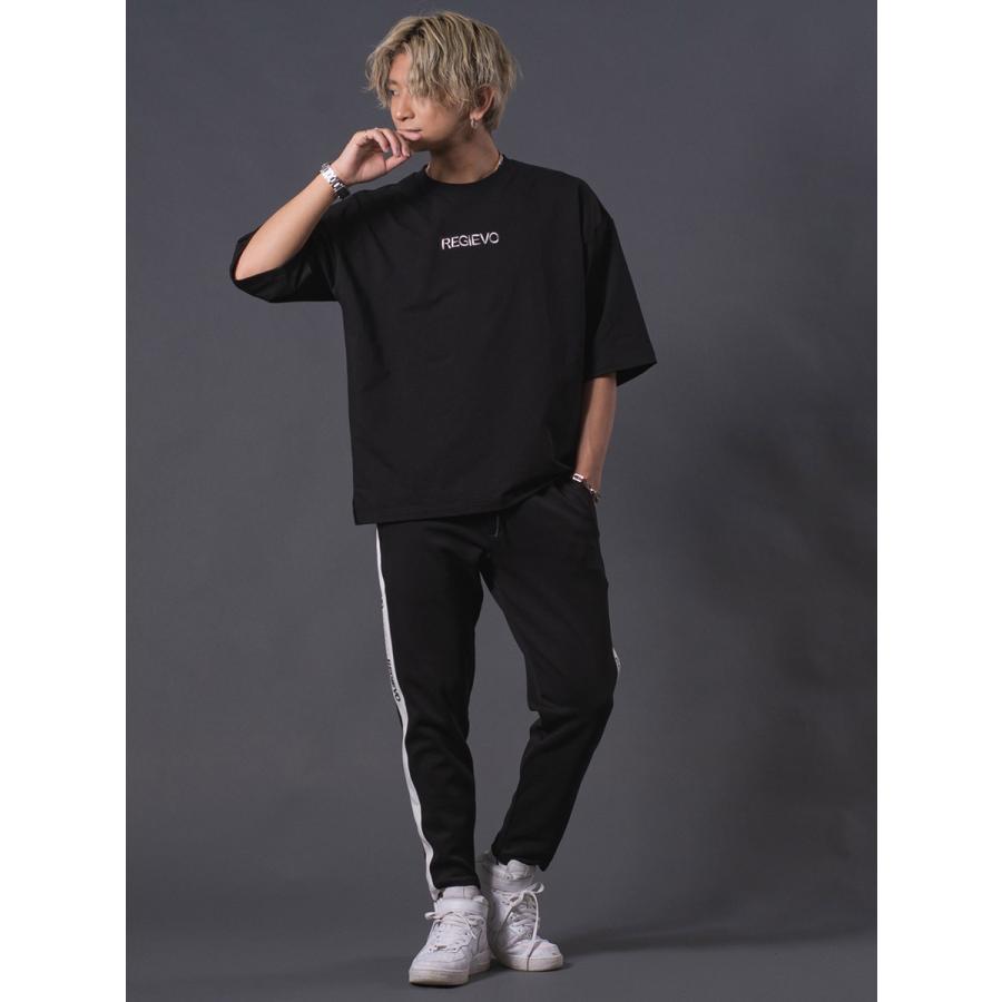 レインボープリントドロップショルダーTシャツ メンズ オーバーサイズ シンプル ロゴ 春 夏 秋 ホワイト ブラック 白 黒 M L REGIEVO レジエボ | REGIEVO | 12